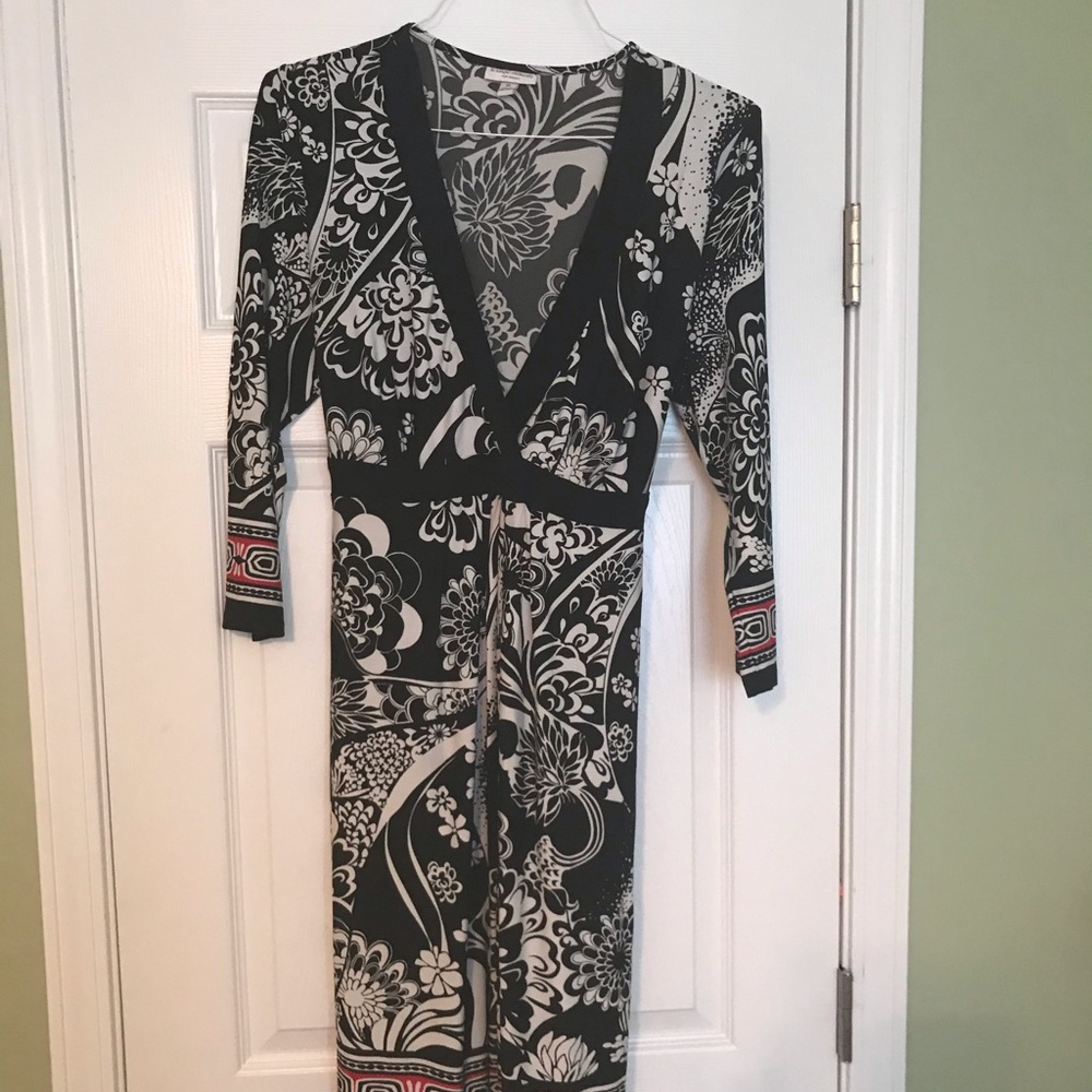 XL Maternity Dress with Red Accents